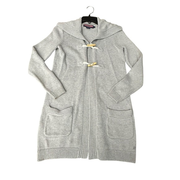 Vineyard Vines Sweaters - Vineyard Vines Womens XS Long Toggle Button Cardigan Sweater Grey Cashmere AB4-1